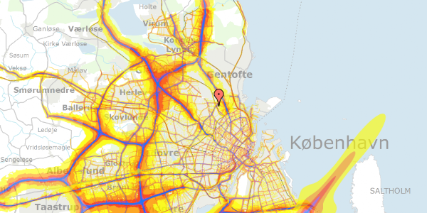 Trafikstøjkort på Bispebjerg Parkallé 17, kl. , 2400 København NV