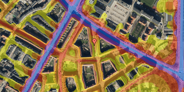 Trafikstøjkort på Refsnæsgade 55, st. , 2200 København N