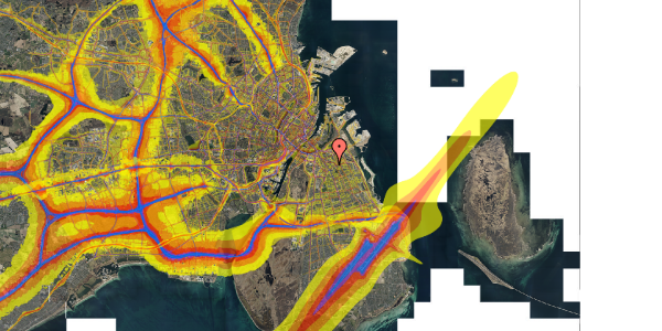 Trafikstøjkort på Spaniensgade 15D, kl. 11, 2300 København S