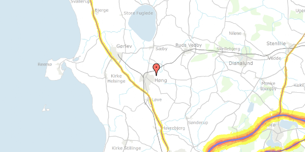 Trafikstøjkort på Borrevænget 4, 4270 Høng