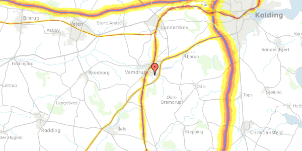Trafikstøjkort på Kongeåparken 51, 6580 Vamdrup