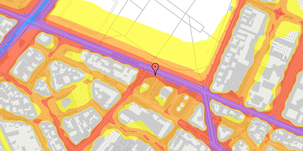 Trafikstøjkort på Gothersgade 55, 2. th, 1123 København K