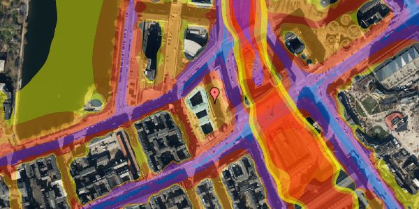 Trafikstøjkort på Meldahlsgade 3, 1. mf, 1613 København V