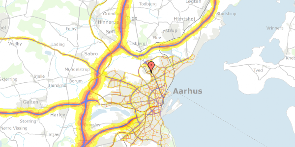 Trafikstøjkort på Brendstrupgårdsvej 21G, 8200 Aarhus N