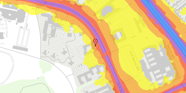 Trafikstøjkort på Olof Palmes Allé 25, 2. , 8200 Aarhus N