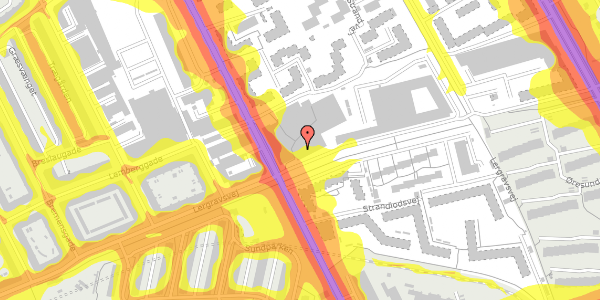 Trafikstøjkort på Lergravsvej 47, 3. th, 2300 København S