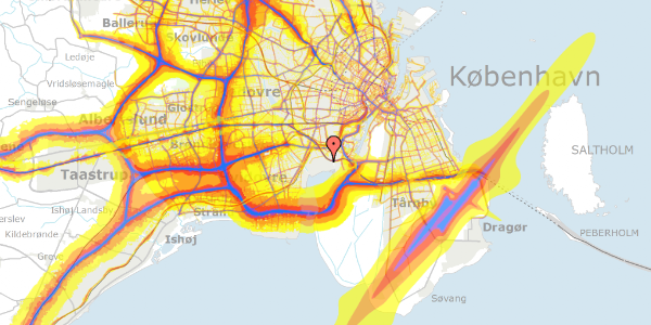 Trafikstøjkort på Hf. Kalvebod 102, 2450 København SV