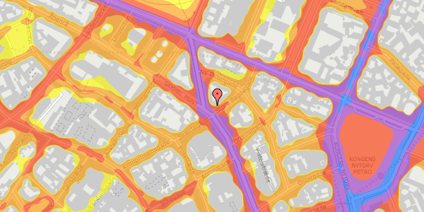 Trafikstøjkort på Gammel Mønt 8, 1117 København K