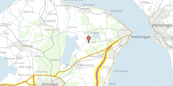 Trafikstøjkort på Danstrupvej 39, 3080 Tikøb