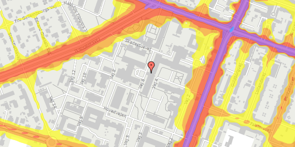 Trafikstøjkort på Vej 6 4, 3. , 2000 Frederiksberg