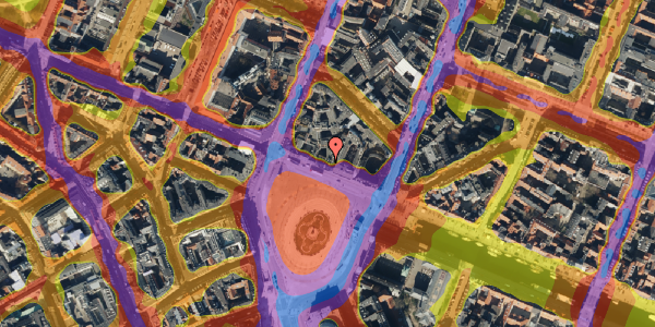 Trafikstøjkort på Kongens Nytorv 8, 2. th, 1050 København K