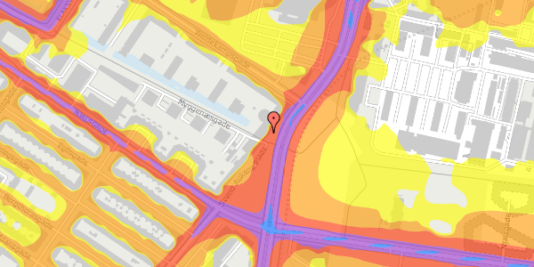 Trafikstøjkort på Svend Aukens Plads 9A, 2300 København S