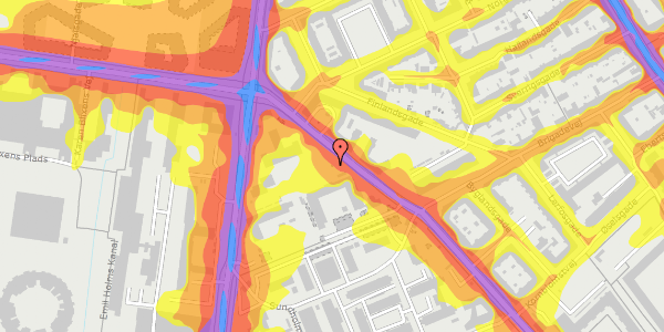 Trafikstøjkort på Sundholmsvej 2E, 2300 København S