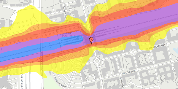 Trafikstøjkort på Høje Taastrup Boulevard 40, 2630 Taastrup