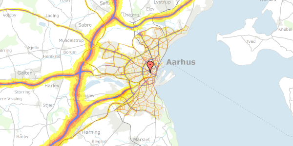 Trafikstøjkort på Ceres Allé 7, 16. 2, 8000 Aarhus C