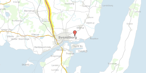 Trafikstøjkort på Egenappevej 95, 5700 Svendborg