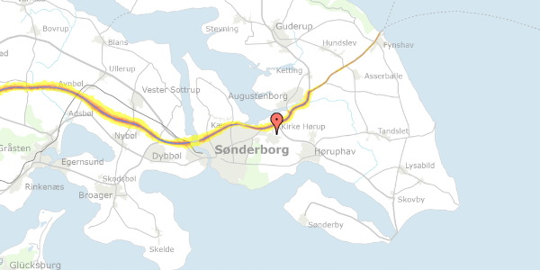 Trafikstøjkort på Mommarkvej 7, 6400 Sønderborg