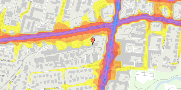 Trafikstøjkort på Peter Bangs Vej 3B, 2. 8, 2000 Frederiksberg