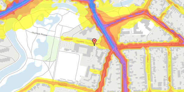 Trafikstøjkort på Munke Mose Allé 4, st. 9, 5000 Odense C