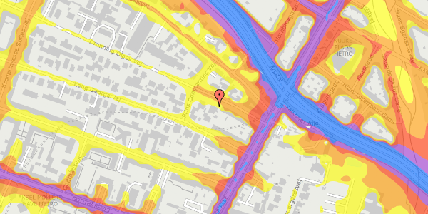 Trafikstøjkort på Dronning Olgas Vej 9, 2000 Frederiksberg