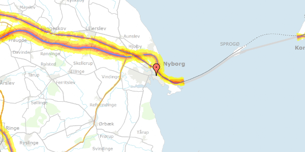 Trafikstøjkort på Dampskibsmolen 4, 1. th, 5800 Nyborg