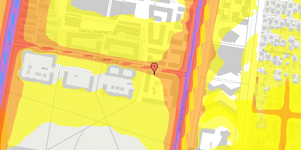 Trafikstøjkort på C.F. Møllers Allé 70, 2. th, 2300 København S