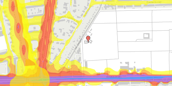 Trafikstøjkort på Roskildevej 54B, st. 4, 2000 Frederiksberg