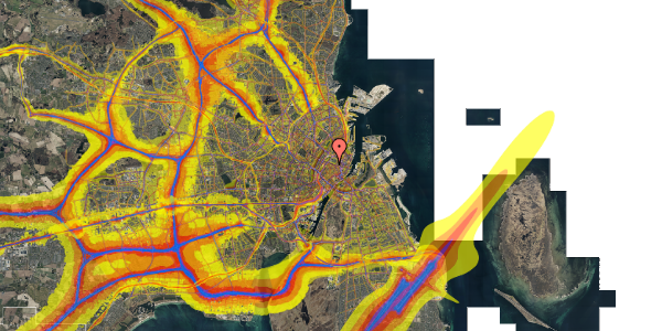 Trafikstøjkort på Hauser Plads 16, 2. tv, 1127 København K