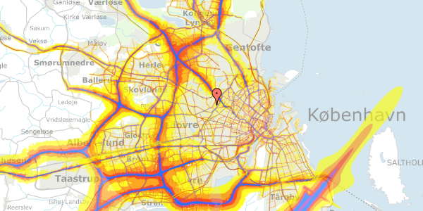 Trafikstøjkort på Ringholmvej 25, 2700 Brønshøj