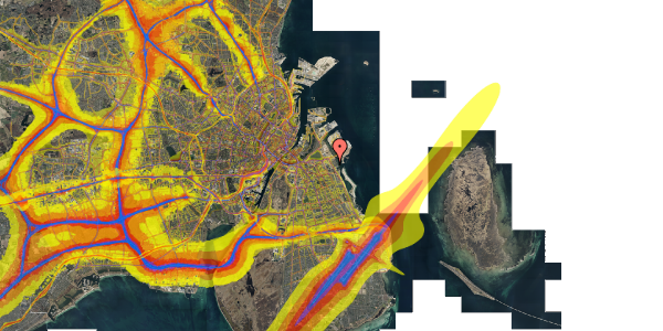 Trafikstøjkort på Amager Strandvej 54G, 2300 København S