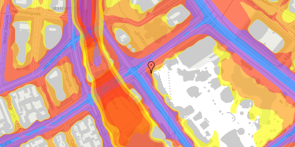 Trafikstøjkort på Vesterbrogade 3B, 1620 København V