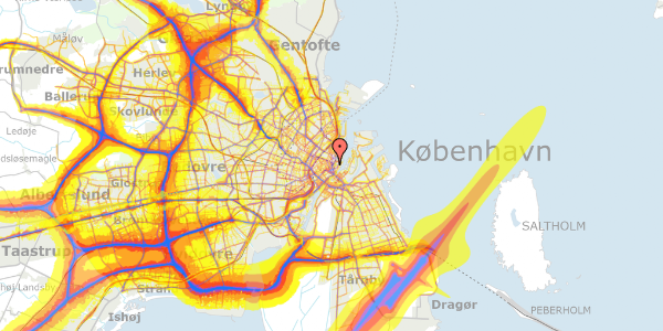 Trafikstøjkort på Kongens Nytorv 21D, 4. tv, 1050 København K