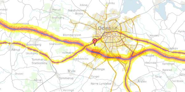 Trafikstøjkort på Falen 227, 5250 Odense SV