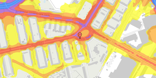 Trafikstøjkort på Mozarts Plads 3, 2450 København SV