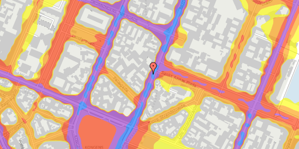 Trafikstøjkort på Bredgade 25, st. 1, 1260 København K