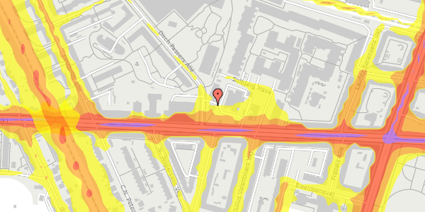 Trafikstøjkort på Dirch Passers Allé 2, 1. , 2000 Frederiksberg