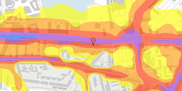 Trafikstøjkort på Stormgade 15, 9000 Aalborg