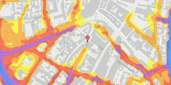 Trafikstøjkort på Frederiksgade 25A, 1. , 8000 Aarhus C