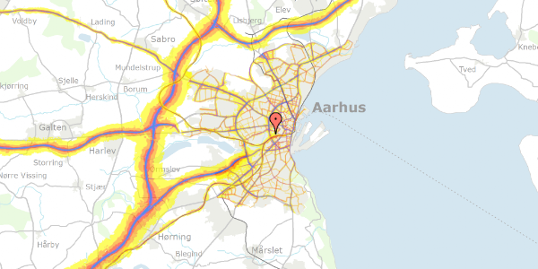 Trafikstøjkort på Haveforeningen Aabrinken 16B, 8000 Aarhus C