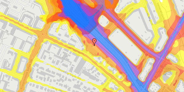 Trafikstøjkort på Mariendalsvej 30A, 2000 Frederiksberg