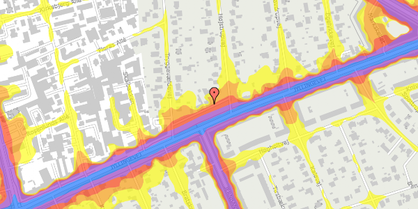 Trafikstøjkort på Jyllingevej 36, 2720 Vanløse