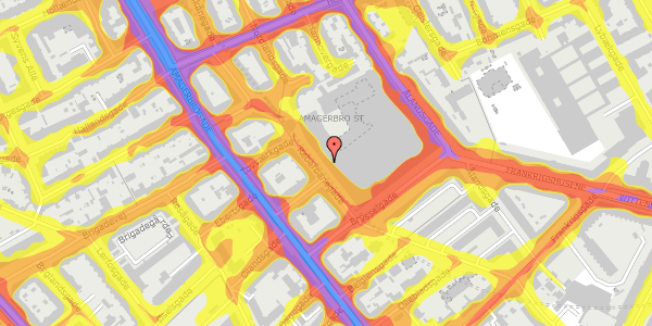 Trafikstøjkort på Reberbanegade 3, 1. 302, 2300 København S