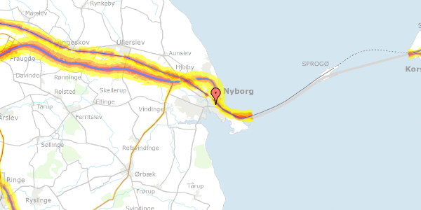 Trafikstøjkort på Nyenstad 31, 1. , 5800 Nyborg