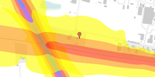 Trafikstøjkort på Snedkervej 29, 6740 Bramming