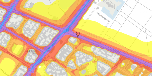 Trafikstøjkort på Gothersgade 115, st. , 1123 København K