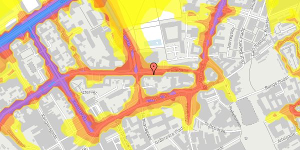 Trafikstøjkort på Vindegade 28, 1. , 5000 Odense C