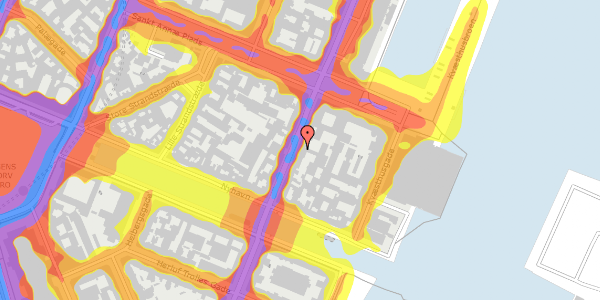 Trafikstøjkort på Toldbodgade 12, 1. , 1253 København K