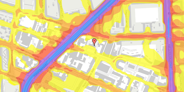 Trafikstøjkort på Dortheavej 10, 2400 København NV