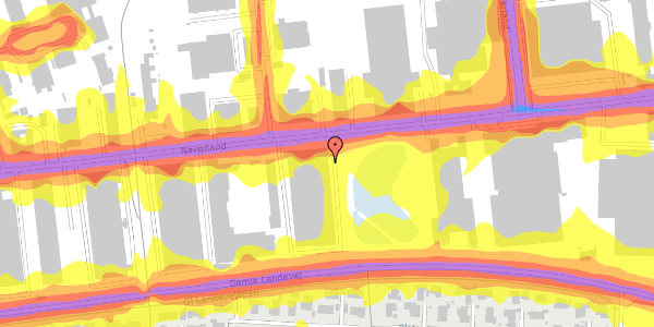 Trafikstøjkort på Naverland 13, st. , 2600 Glostrup