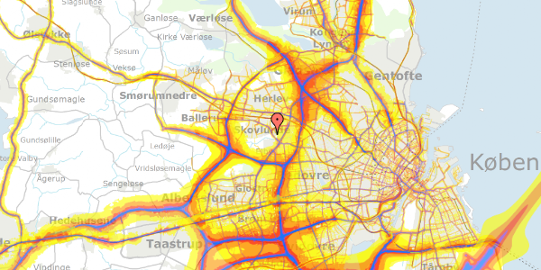 Trafikstøjkort på Vester Hanevad 12, 2740 Skovlunde